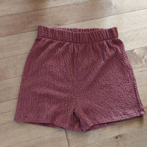 Textured Brown Shorts